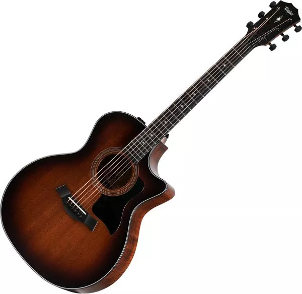 Guitare electro acoustique Taylor 324ce Tropical Mahogany - Shaded edgeburst top 