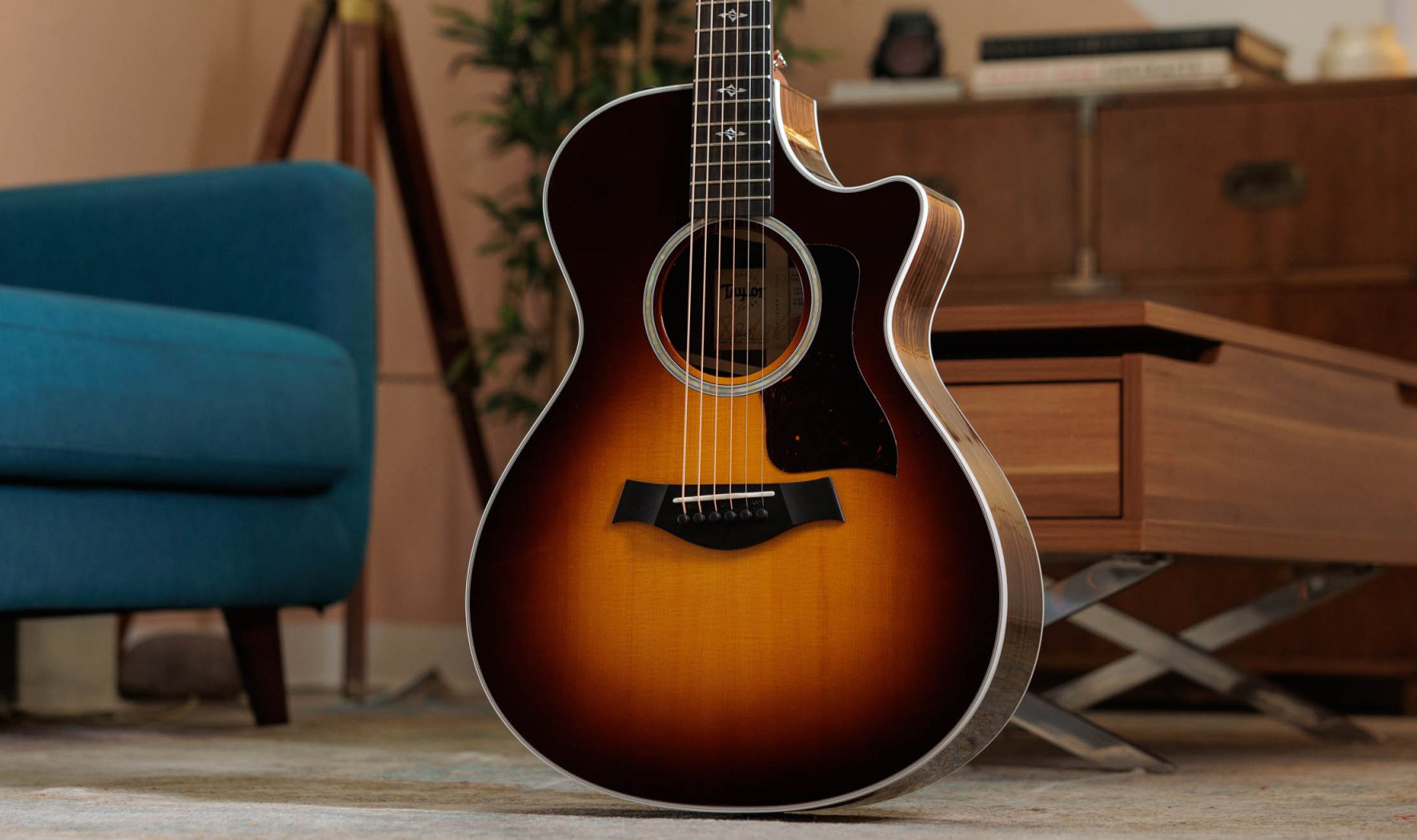 Taylor 412ce Grand Concert Cw Epicea Palissandre Eb Es2 - Tobacco Sunburst Top - Guitare Electro Acoustique - Variation 2