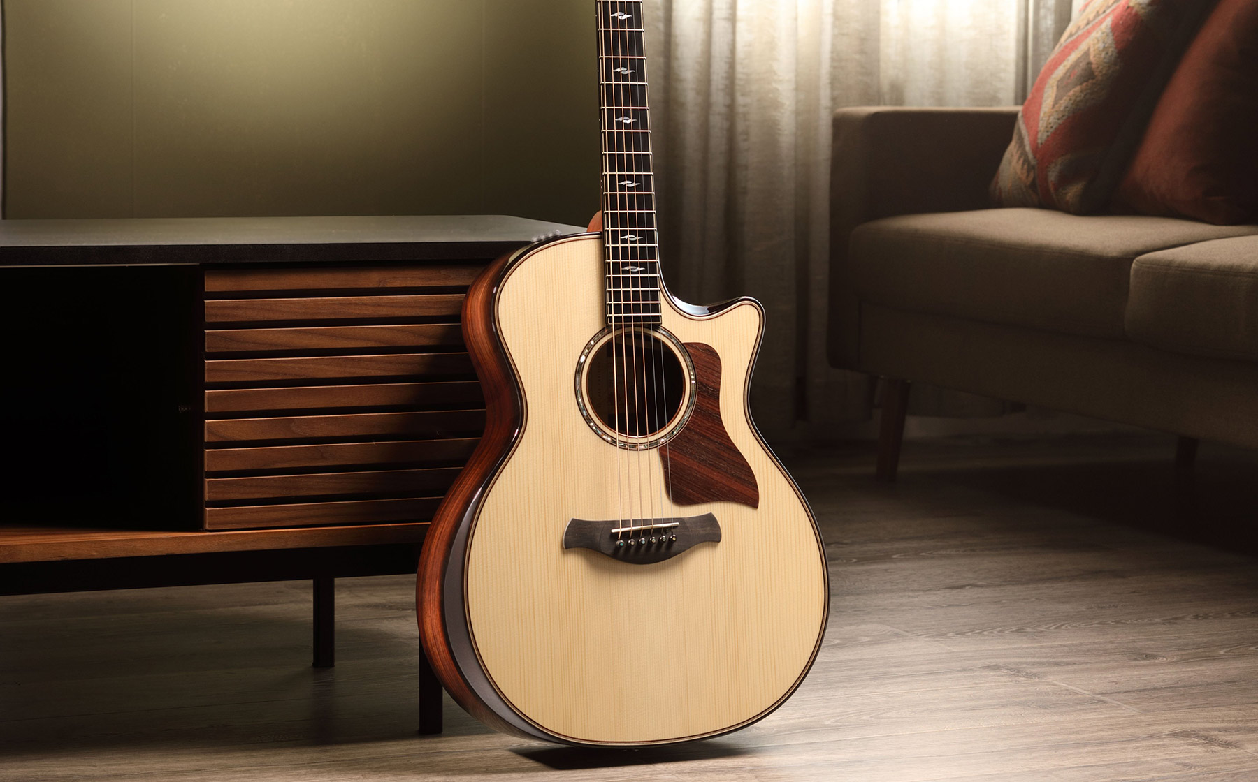 Taylor 814ce Builder's Edition Grand Auditorium Cw Epicea Palissandre Eb Es2 - Natural - Guitare Electro Acoustique - Variation 2