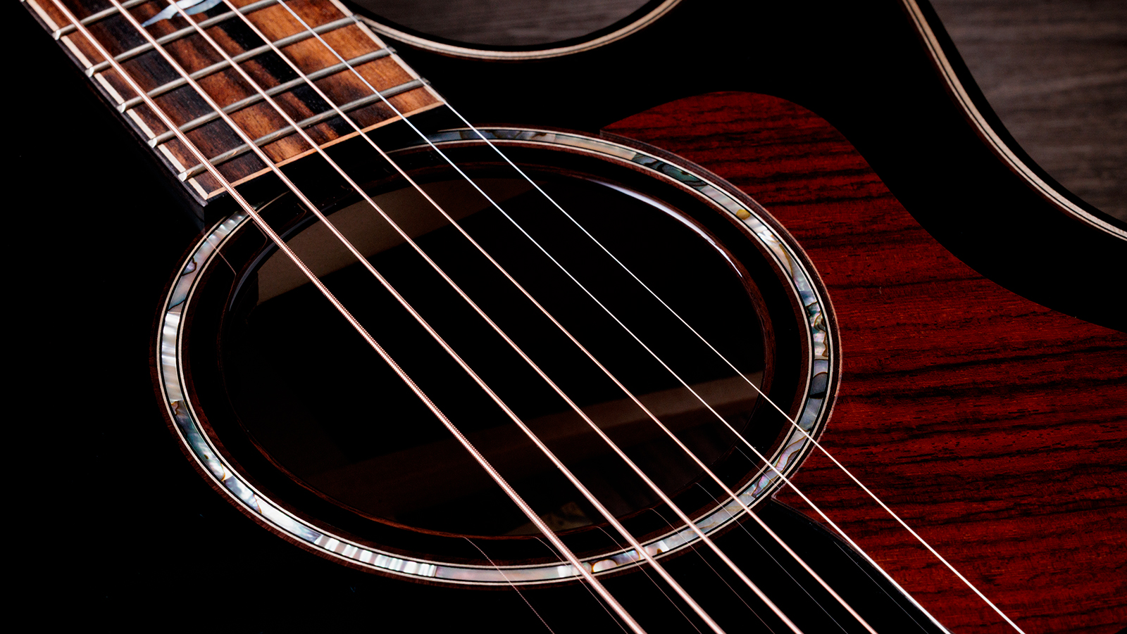 Taylor 814ce Builders Edition Next Gen. Grand Auditorium Cw Tout Epicea Palissandre Eb Claria - Blacktop & Kona Edgeburst - Guitare Folk - Variation 2
