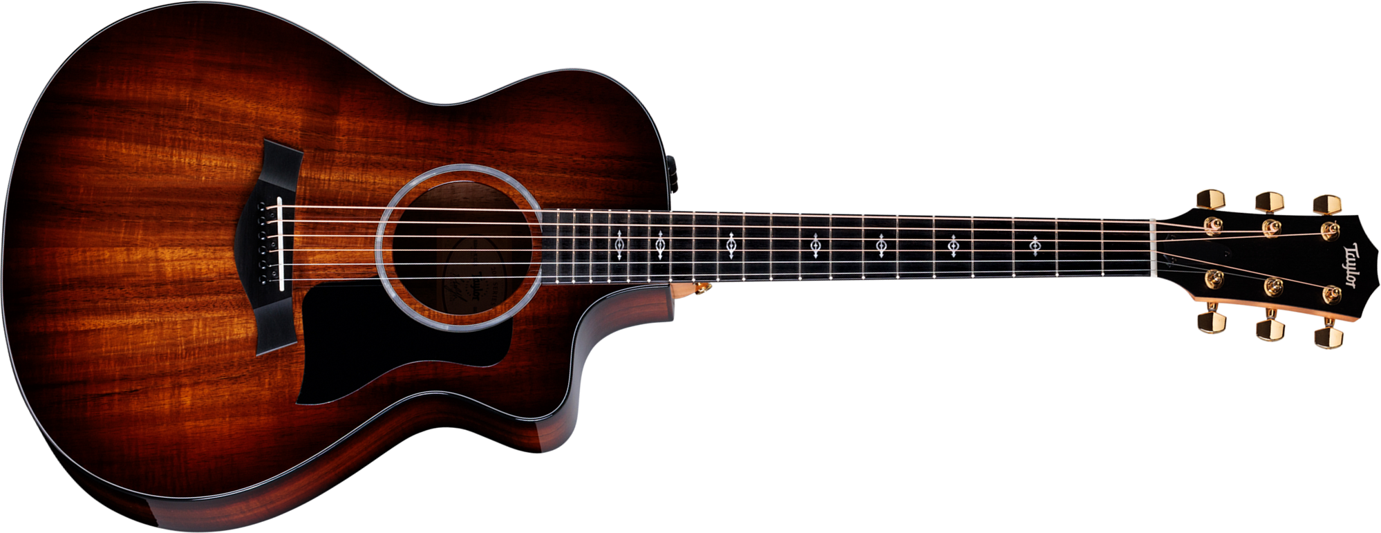 Taylor 222ce-k Dlx 2024 Grand Concert Cw Tout Koa Eb Es2 - Shaded Edgeburst - Guitare Folk - Main picture