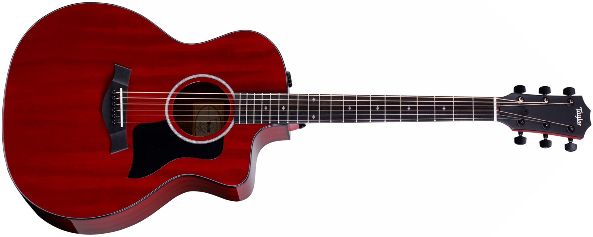 Taylor 224ce Dlx Ltd Grand Auditorium Cw Acajou Sapele Eb Es2 - Trans Red - Guitare Electro Acoustique - Main picture