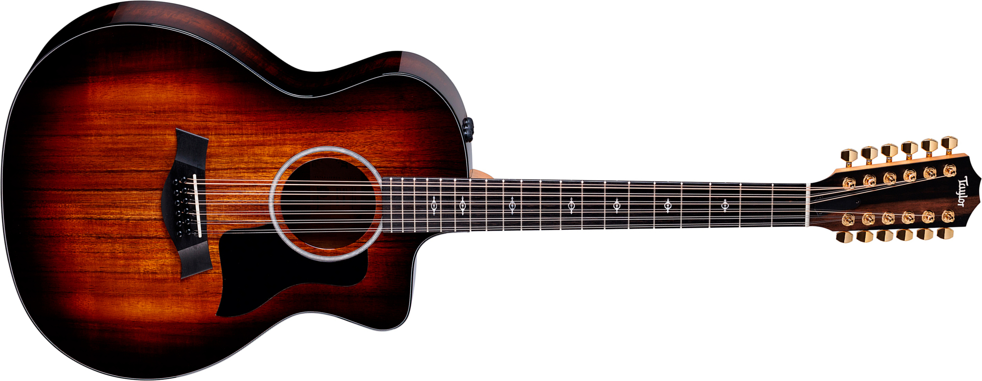 Taylor 264ce-k Dlx Grand Auditorium Cw 12c Tout Koa Eb Es2 - Shaded Edge Burst - Guitare Folk - Main picture