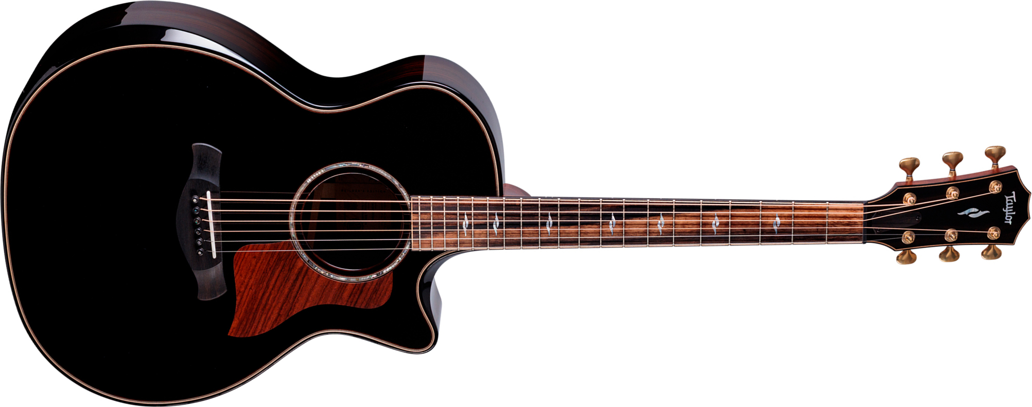 Taylor 814ce Builders Edition Next Gen. Grand Auditorium Cw Tout Epicea Palissandre Eb Claria - Blacktop & Kona Edgeburst - Guitare Folk - Main pictur