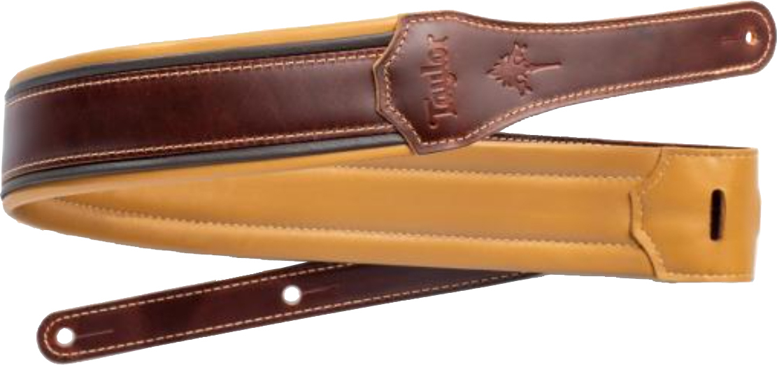 Taylor Ascension Strap Cordovan Leather 2.5 Inches Cordovan Black Butterscotch - Sangle Courroie - Main picture