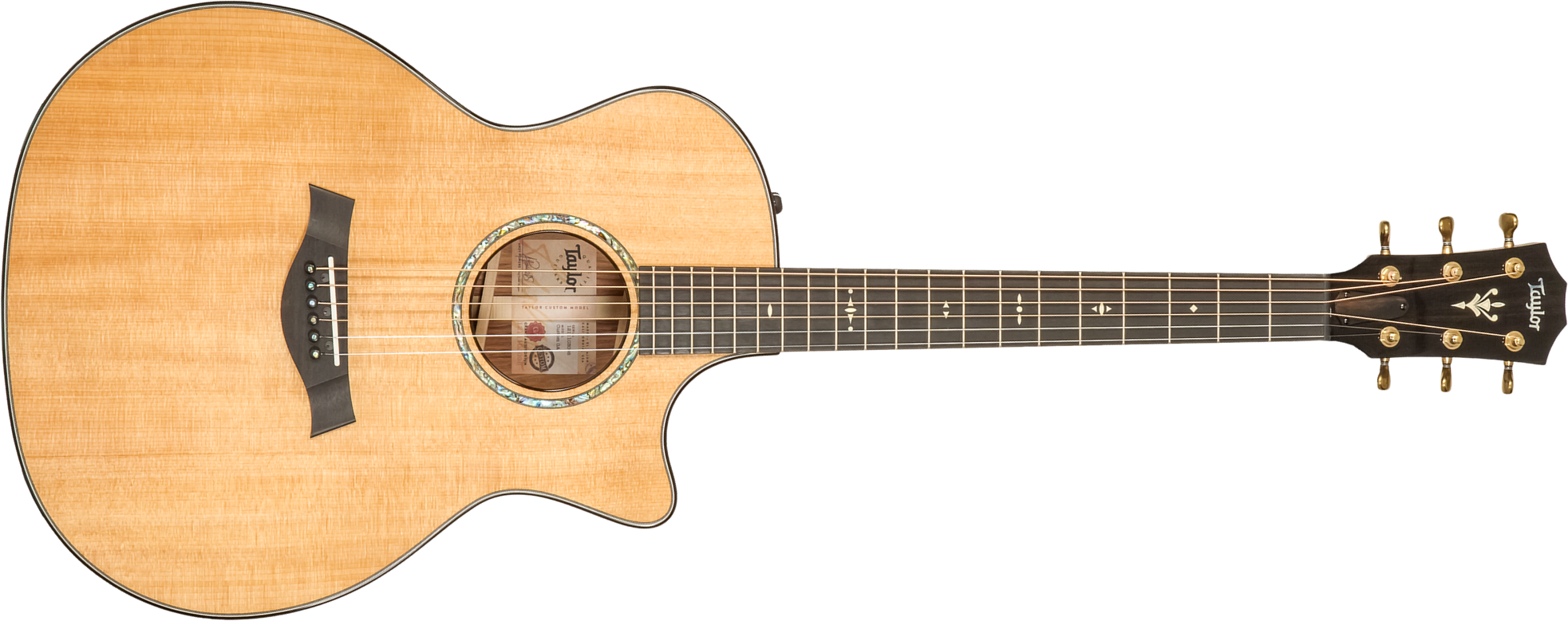 Taylor Custom Shop Ga-e Grand Auditorium Cw Epicea Palissandre Eb Es2 #1211103098 - Natural - Guitare Folk - Main picture