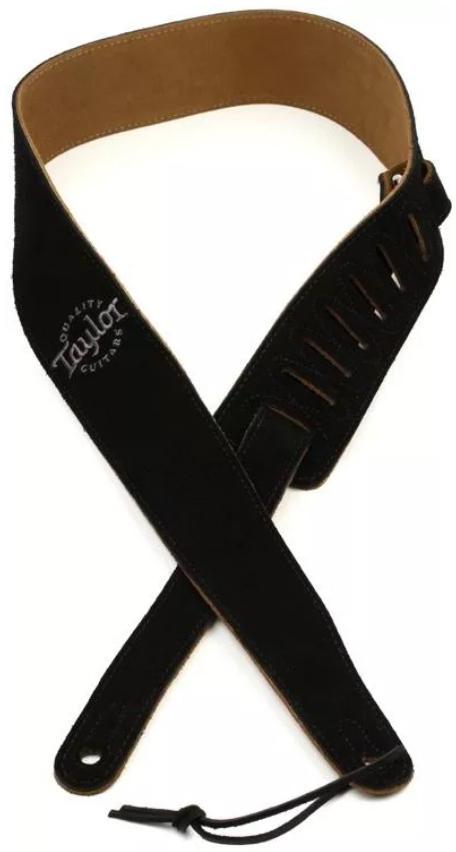 Sangle courroie Taylor Embroidered Suede Guitar Strap 2.5 inch - Black