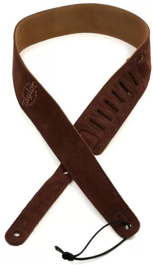 Sangle courroie Taylor Embroidered Suede Guitar Strap 2.5 inch - Chocolate