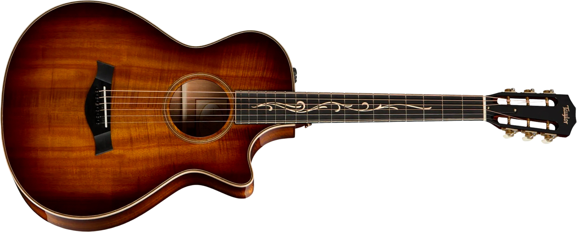 Taylor K22ce 12-fret Grand Concert Cw Shsc Tout Koa Eb Es2 - Dark Edgeburst - Guitare Folk - Main picture