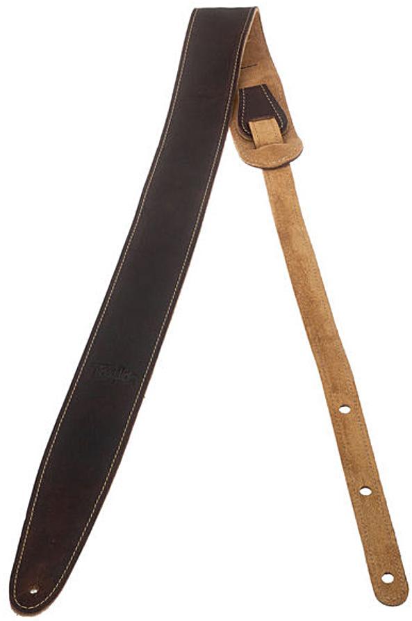 Sangle courroie Taylor Leather Guitar Strap, Suede Back, 2.5 inch - Chocolate Brown