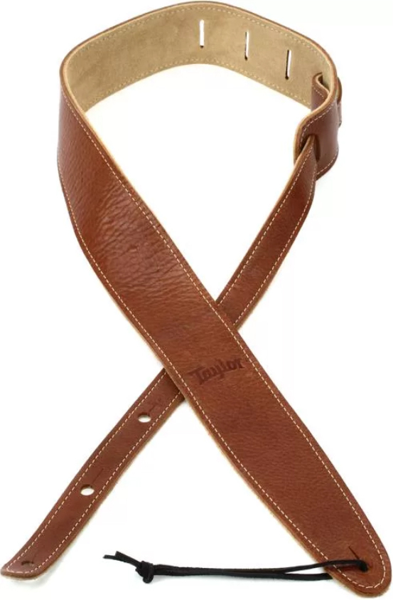 Taylor Strap Med Brown Leather Suede Back 2.5 Inches - Sangle Courroie - Main picture