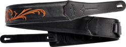 Sangle courroie Taylor Nouveau 3inc. Embroidered Leather Guitar Strap #4120-30