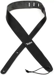Sangle courroie Taylor Leather Guitar Strap, Suede Back, 2.5 inch - Black