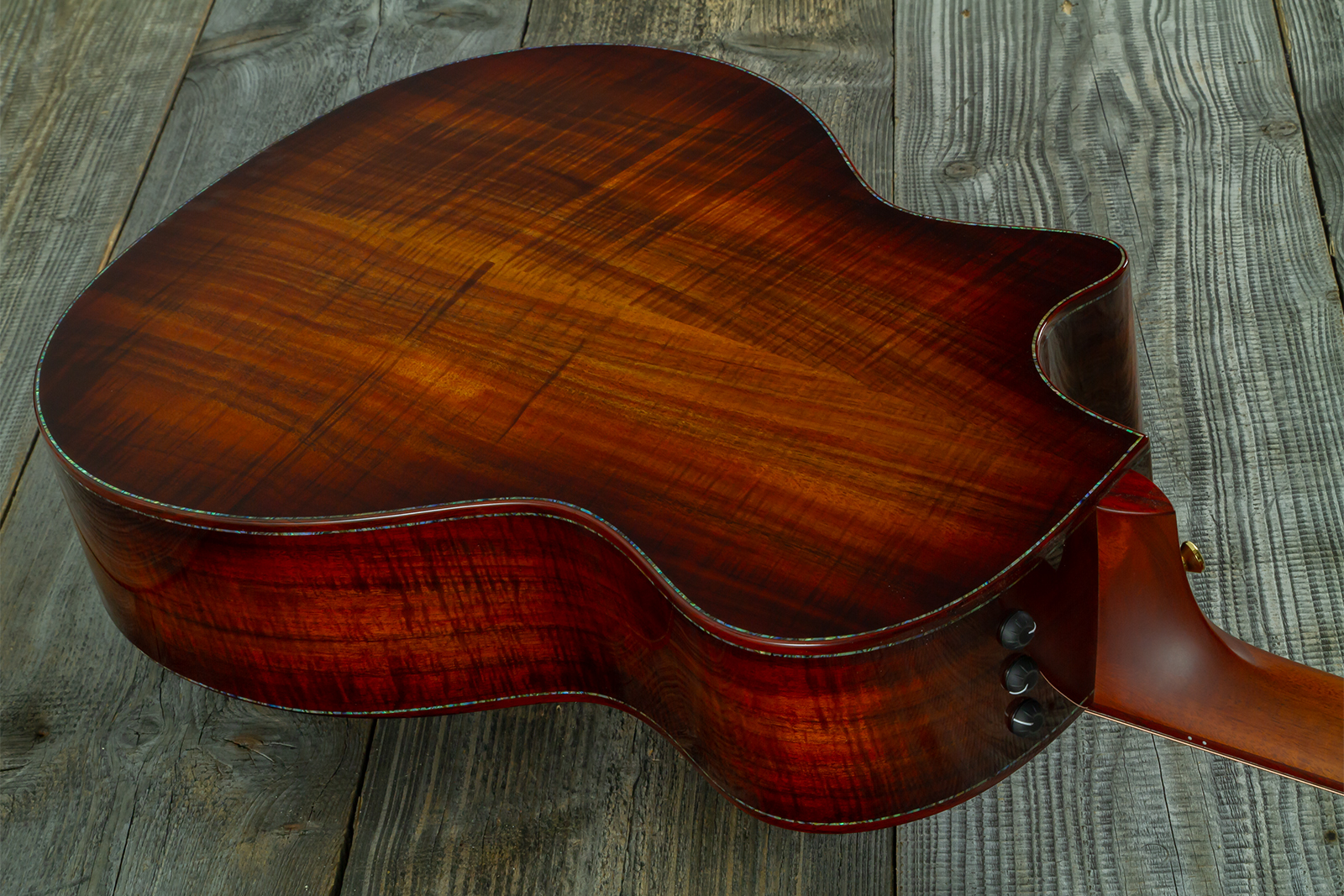 Taylor Custom Shop Grand Auditorium Cw Redwood / Koa Eb Es2 #1211143039 #1210103110 - Shaded Edgeburst - Guitare Folk - Variation 9