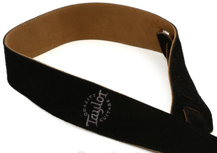 Taylor Strap Embroidered Suede Black 2.5 Inches - Sangle Courroie - Variation 2