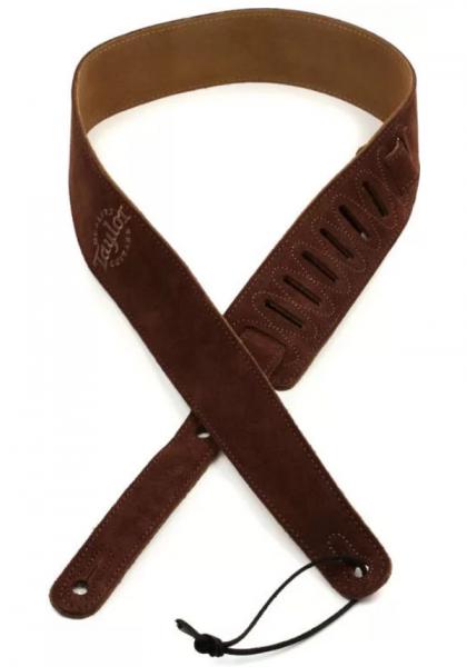 Sangle courroie Taylor Embroidered Suede Guitar Strap 2.5 inch - Chocolate