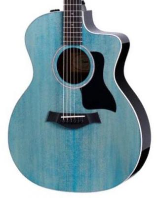 Guitare electro acoustique Taylor 214ce DLX LTD - Trans blue top