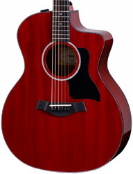 Guitare folk Taylor 224ce DLX LTD - Trans red