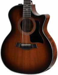 Guitare electro acoustique Taylor 324ce Tropical Mahogany - Shaded edgeburst top 