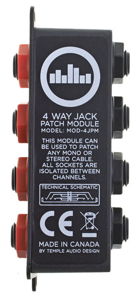 Temple Audio Design 4-way Jack Patch Mini Module - Divers Accessoires & PiÈces Pour Effets - Variation 2