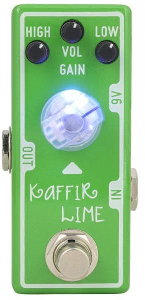 Pédale overdrive / distortion / fuzz Tone city audio T-M Mini Kaffir Lime Overdrive