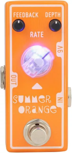 Pédale chorus / flanger / phaser / tremolo Tone city audio T-M Mini Summer Orange Phaser