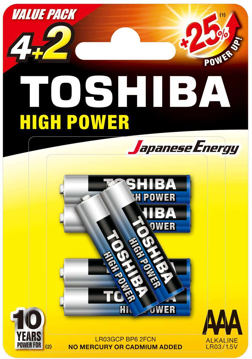 Toshiba Lr03 - Pack De 6 - Pile / Accu / Batterie - Main picture