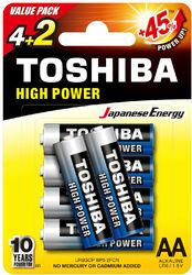 Pile / accu / batterie Toshiba LR6 - Pack de 6