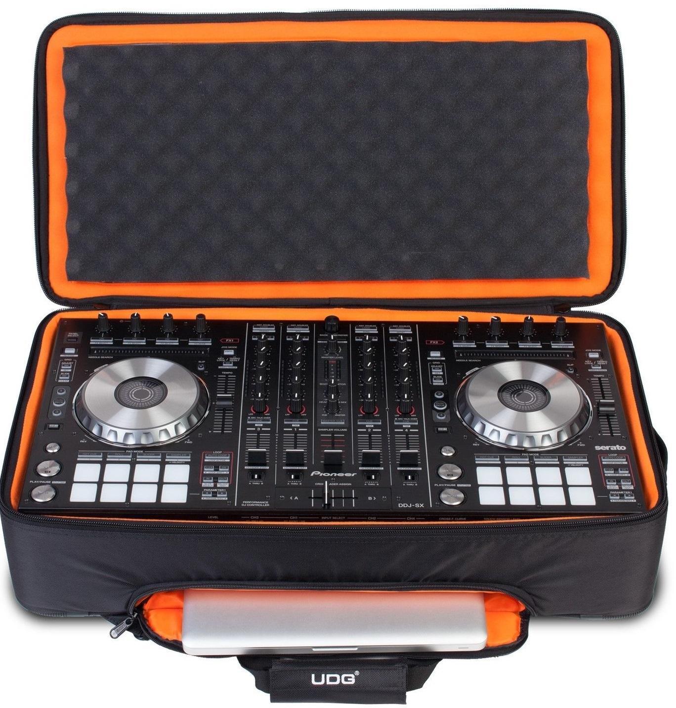 Sac transport trolley dj Udg U9104BL/OR Ultimate - DDJ-SX, SR, XDJ-R1
