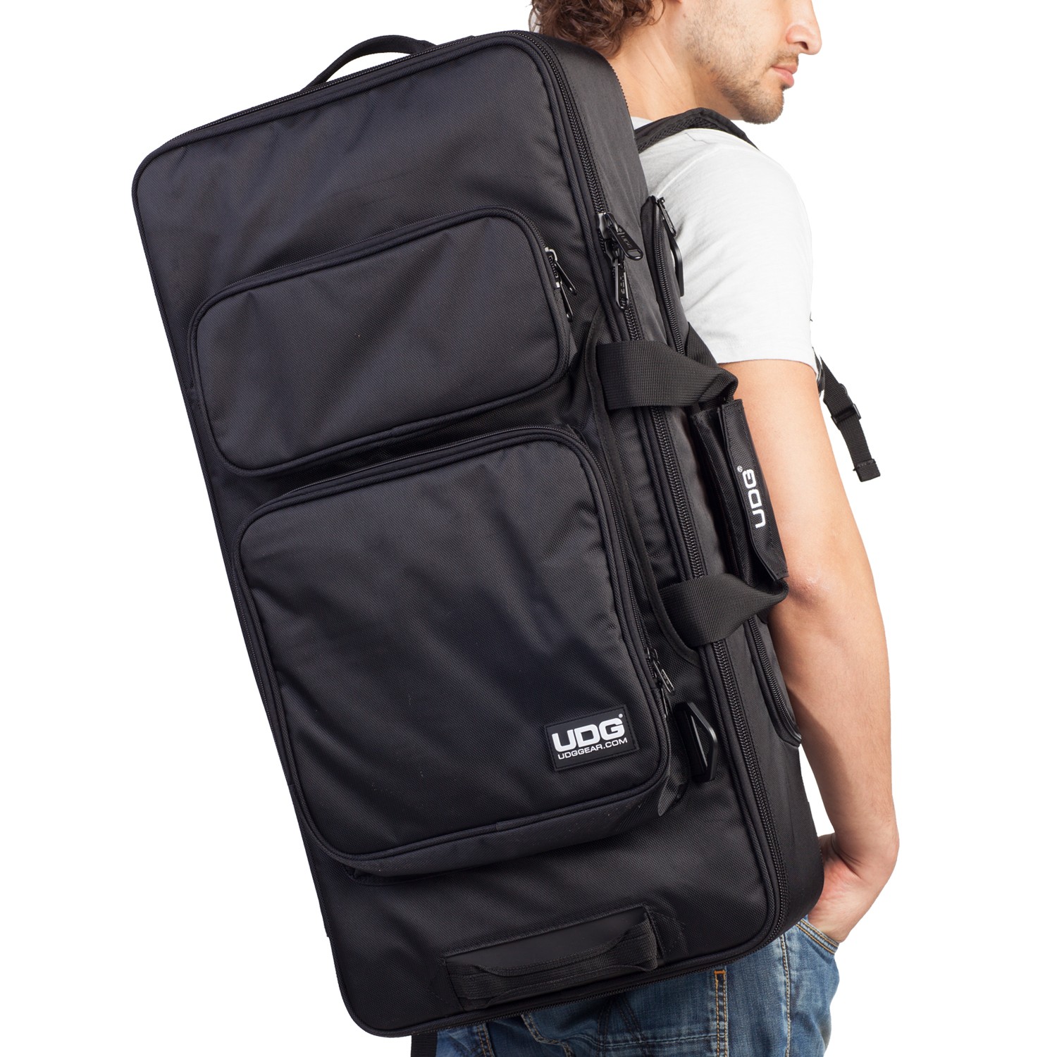 Udg Ultimate Midi Controller Backpack Large Black/orange Inside Mk2 - Sac Transport Trolley Dj - Variation 3