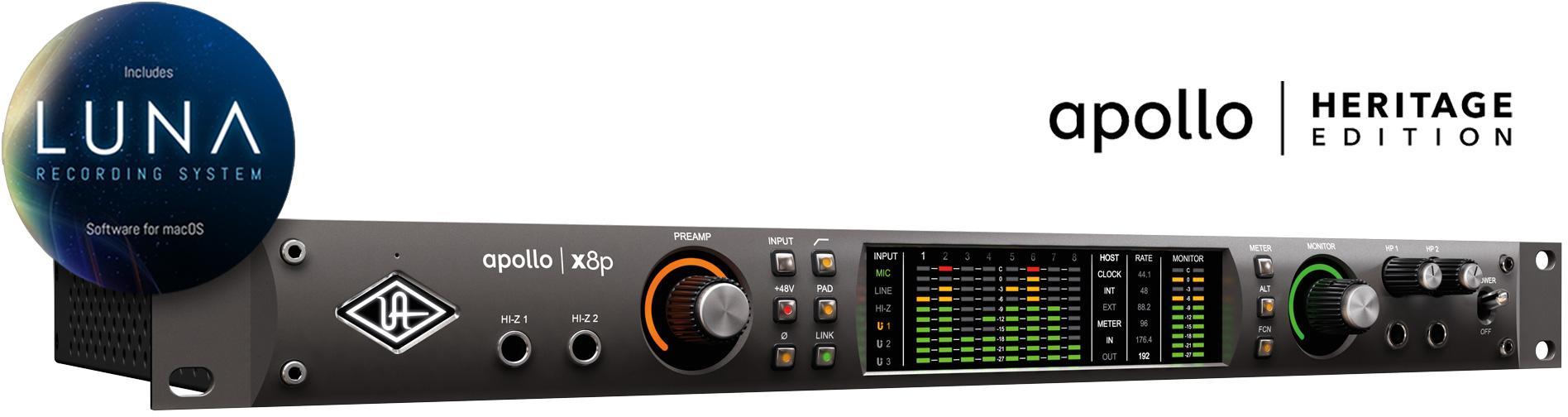 Carte son thunderbolt Universal audio Apollo x8p Heritage edition