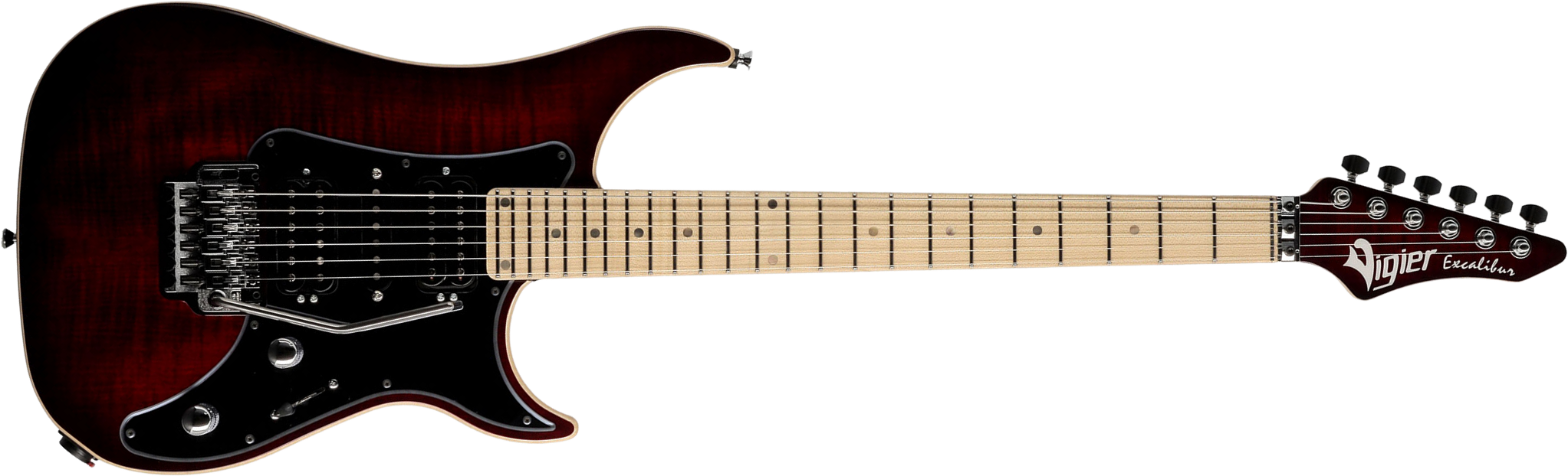 Vigier Excalibur Custom Hsh Fr Mn - Deep Burgundy - Guitare Électrique Forme Str - Main picture