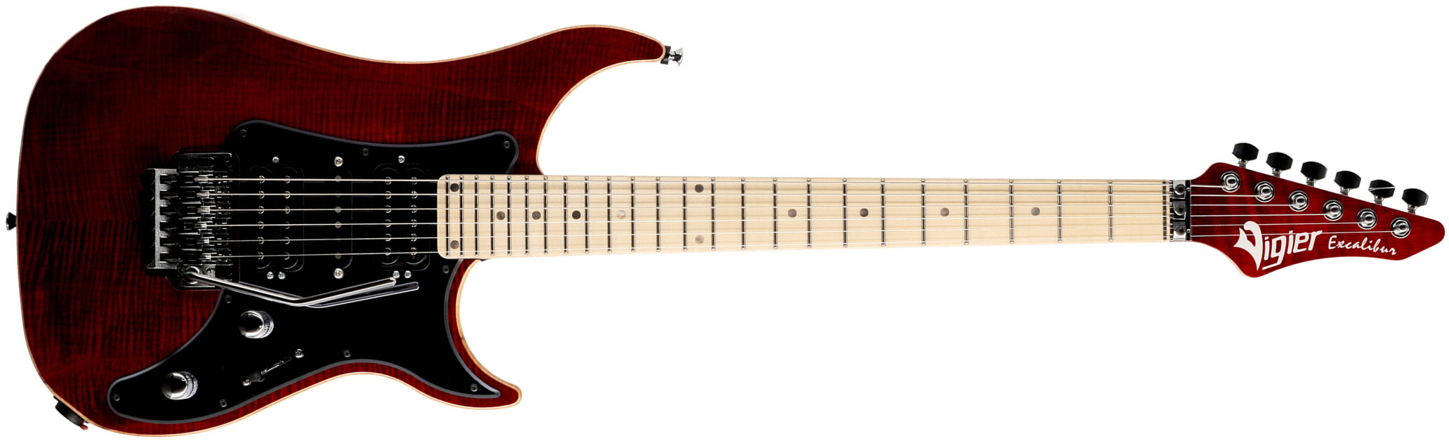 Vigier Excalibur Custom Hsh Fr Mn - Ruby - Guitare Électrique Forme Str - Main picture