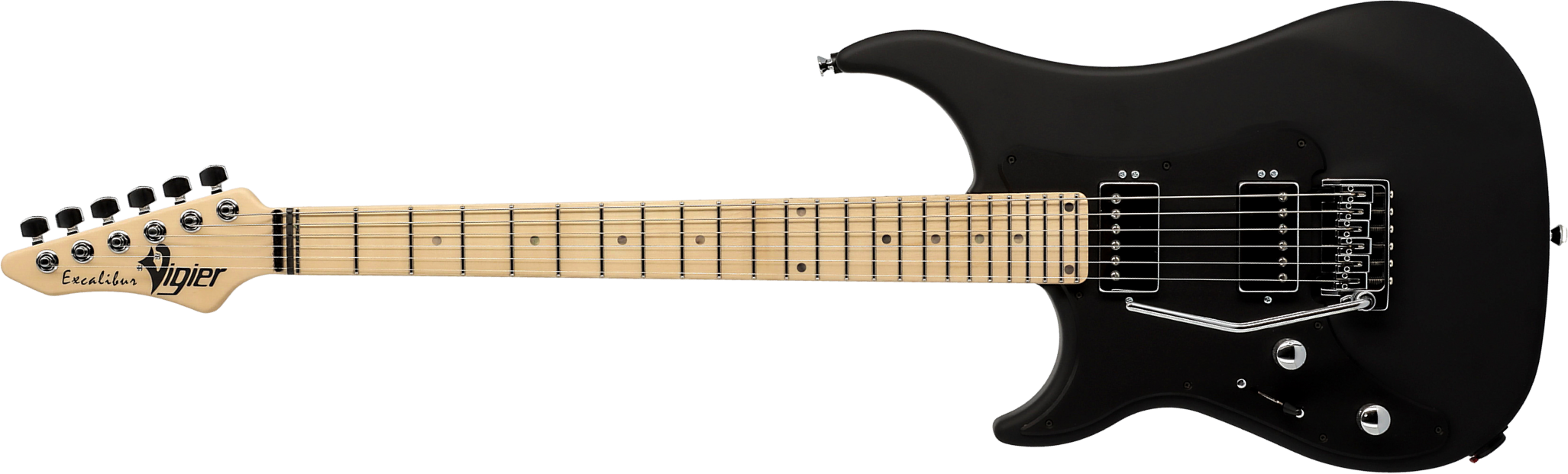 Vigier Excalibur Indus Lh Gaucher 2h Trem Mn - Textured Black - Guitare Électrique Gaucher - Main picture