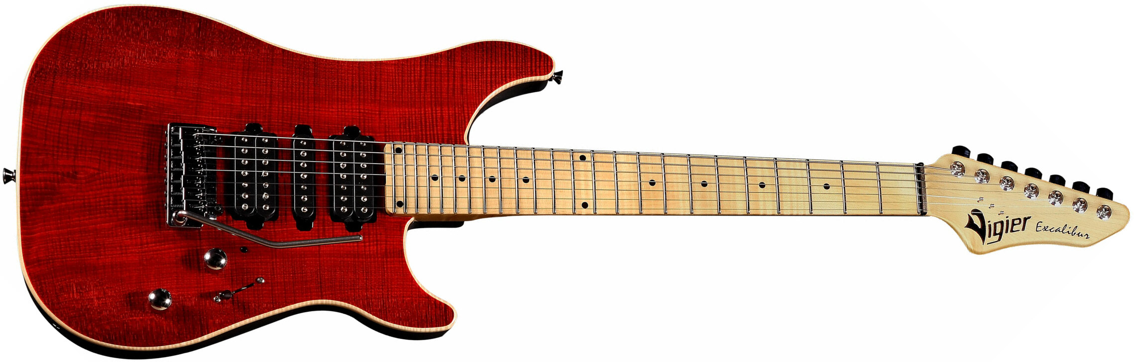 Vigier Excalibur Special 7 Hsh Trem Mn - Ruby - Guitare Électrique 7 Cordes - Main picture