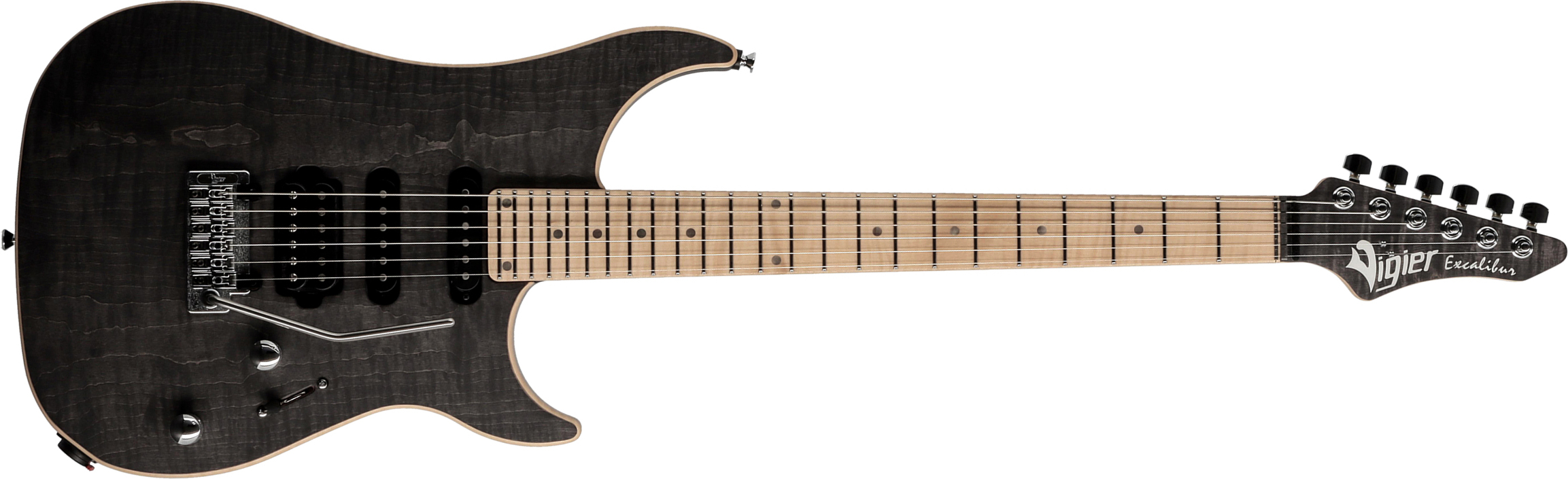 Vigier Excalibur Ultra Blues Hss Trem Mn - Black Diamond - Guitare Électrique Forme Str - Main picture