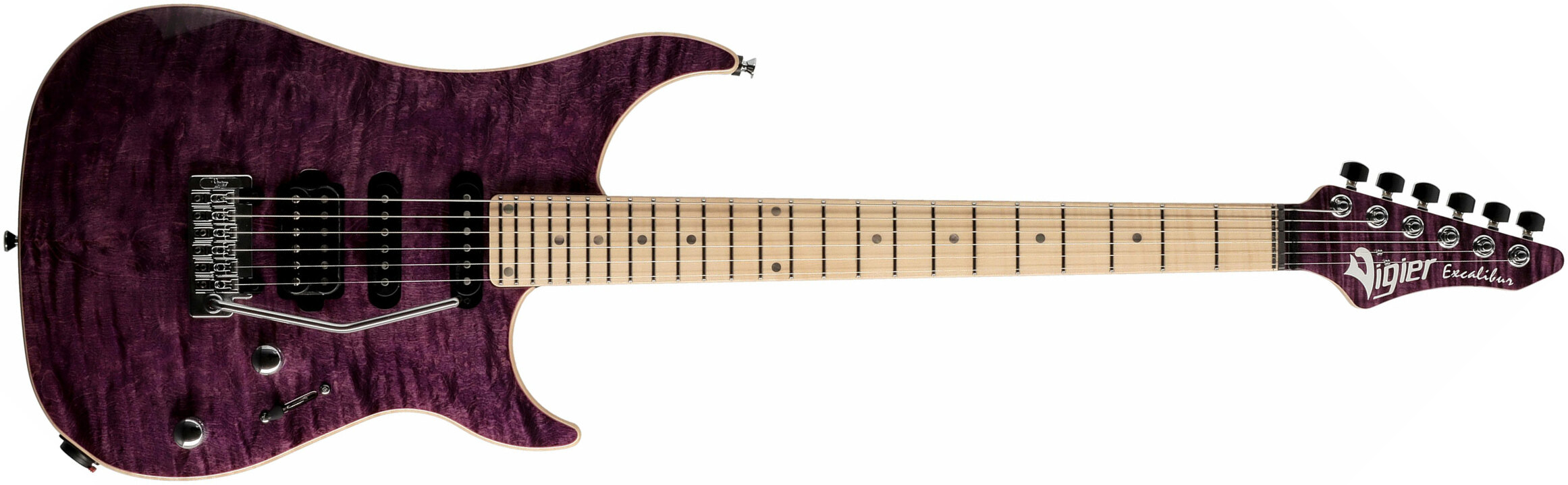 Vigier Excalibur Ultra Blues Hss Trem Mn - Amethyst Purple - Guitare Électrique Forme Str - Main picture