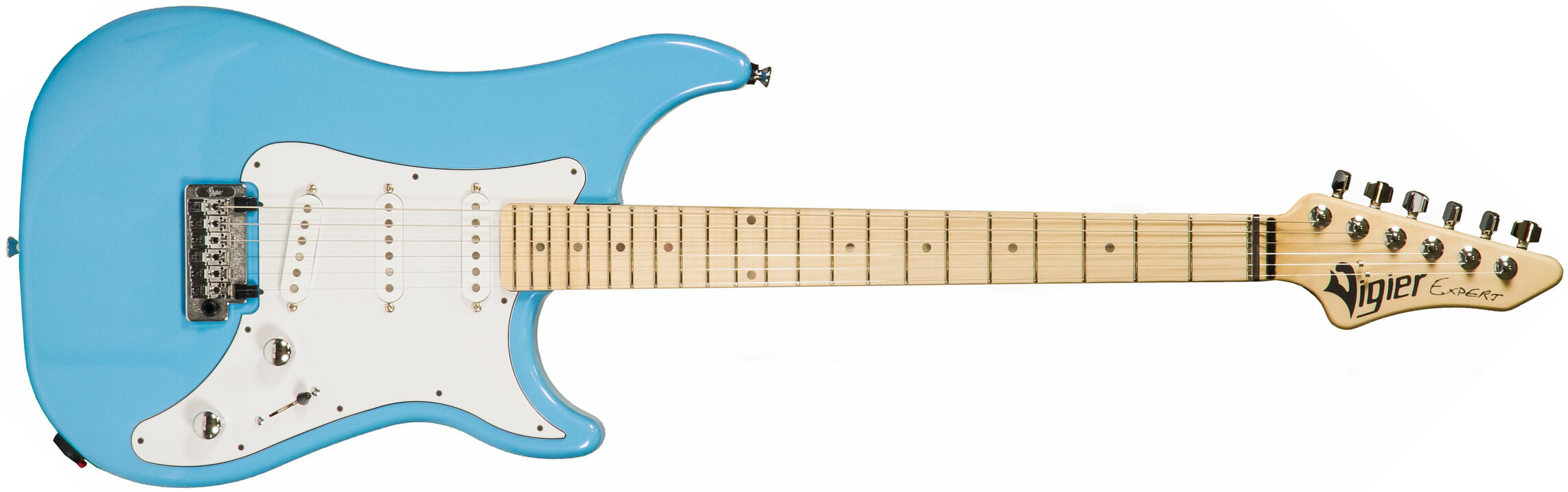 Vigier Expert Classic Rock Sss Trem Mn - Normandie Blue - Guitare Électrique Forme Str - Main picture