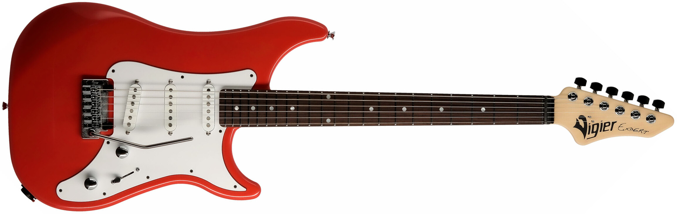 Vigier Expert Classic Rock Sss Trem Rw - Normandie Red - Guitare Électrique Forme Str - Main picture