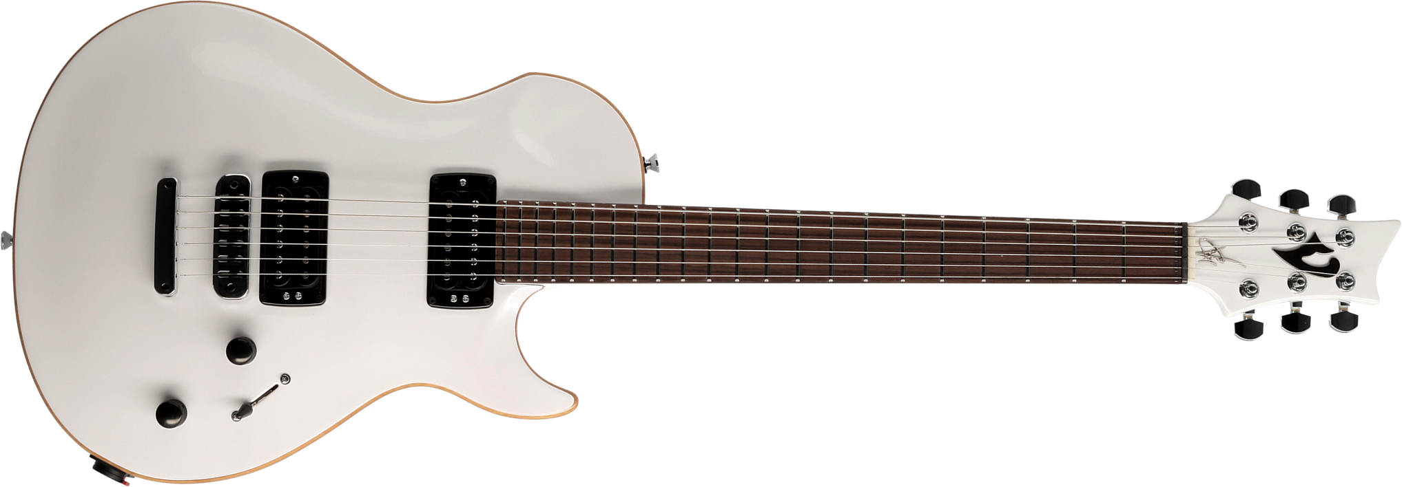 Vigier G.v. Rock 2h Ht Rw Phe - Pearl White - Guitare Électrique Single Cut - Main picture