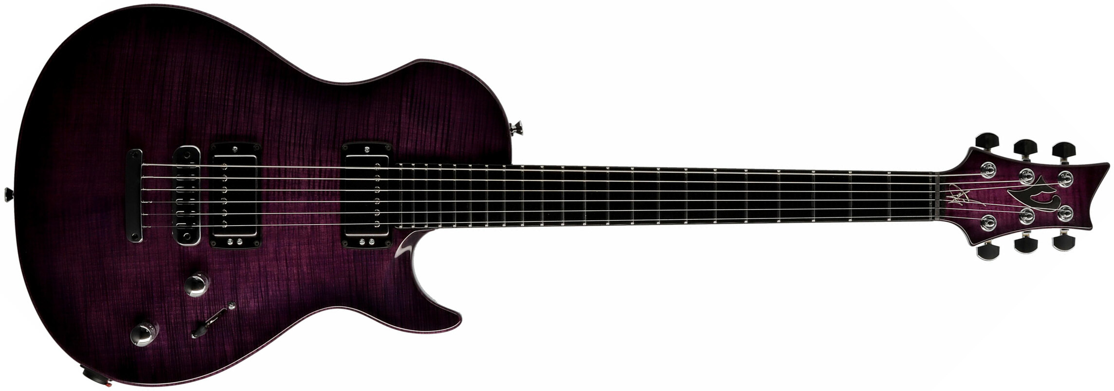 Vigier G.v. Wood 2h Ht Phe - Purple Fade - Guitare Électrique Single Cut - Main picture
