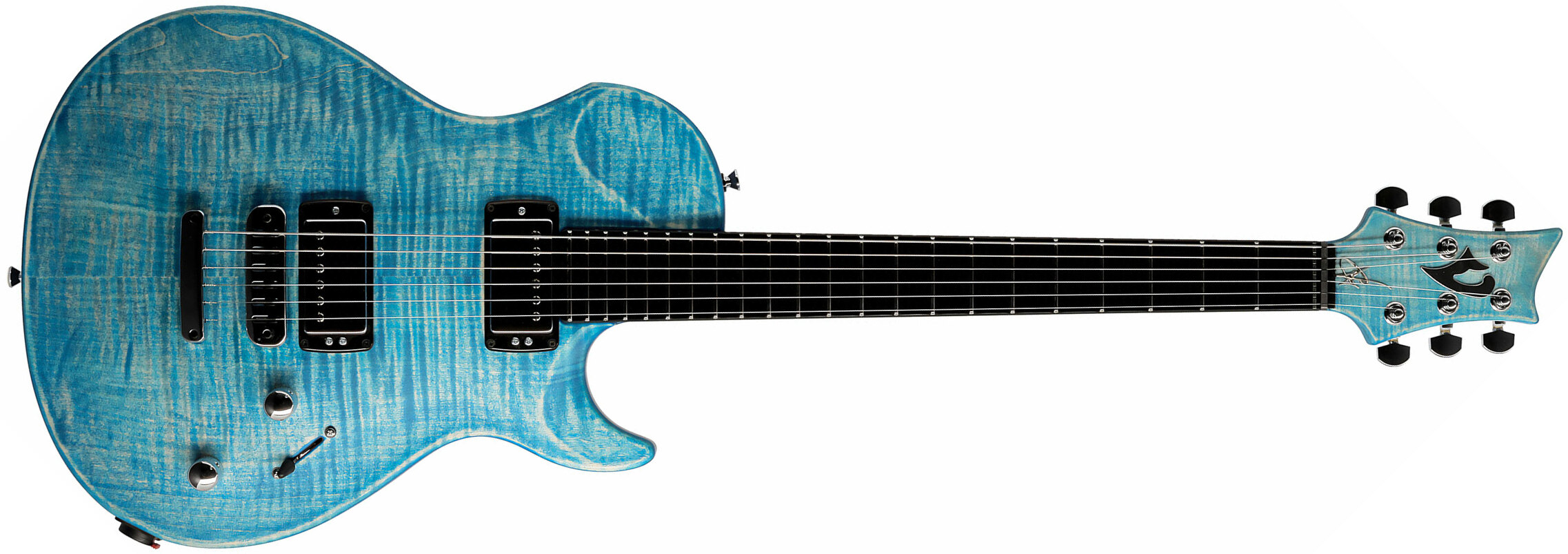 Vigier G.v. Wood 2h Ht Phe - Stonewash Blue Matt - Guitare Électrique Single Cut - Main picture