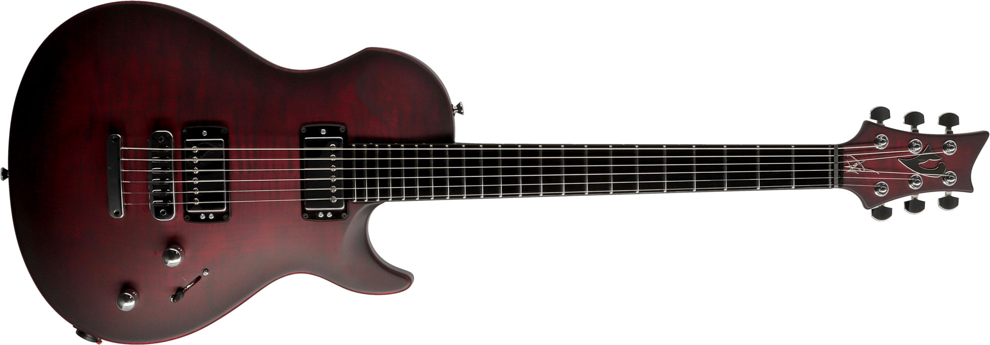 Vigier G.v. Wood 2h Ht Phe - Burgundy Fade Matte - Guitare Électrique Single Cut - Main picture