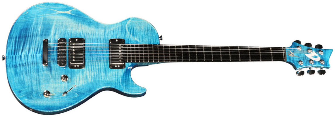 Vigier G.v. Wood Hh Ht Phe - Stonewash Blue - Guitare Électrique Single Cut - Main picture