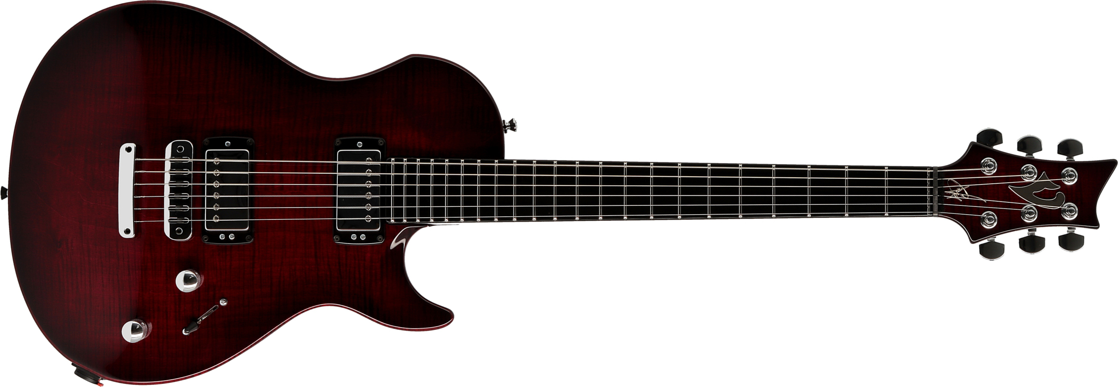 Vigier G.v. Wood Hh Ht Phe - Deep Burgundy Fade - Guitare Électrique Single Cut - Main picture