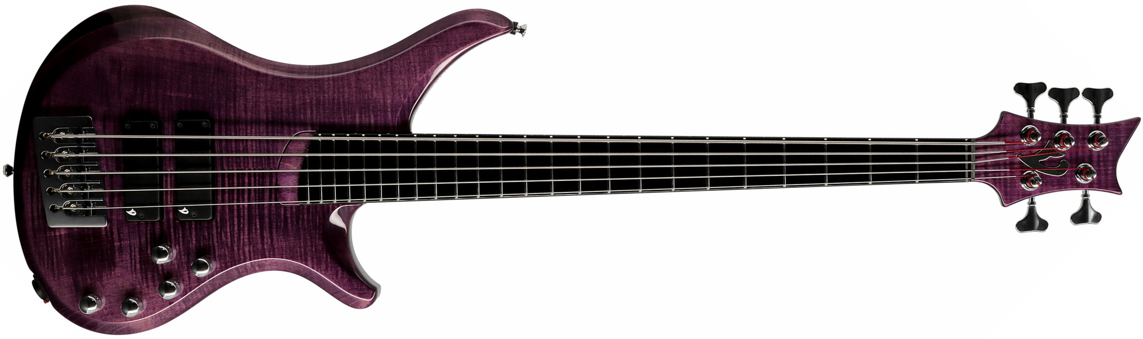 Vigier Passion Iv 5c Active Phe - Amethyst Purple - Basse Électrique Solid Body - Main picture