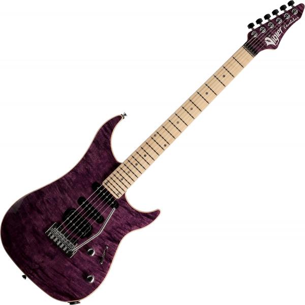 Solid body electric guitar Vigier                         Excalibur Ultra Blues (HSS, Trem, MN) - Amethyst purple