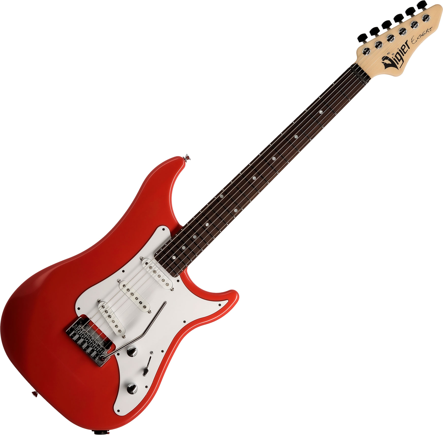 Guitare électrique solid body Vigier Expert Classic Rock (Trem, RW) normandie red rouge