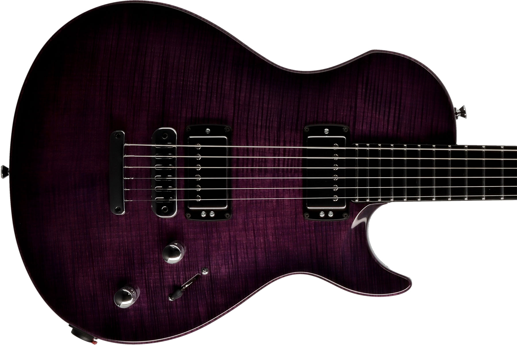 Vigier G.v. Wood 2h Ht Phe - Purple Fade - Guitare Électrique Single Cut - Variation 2
