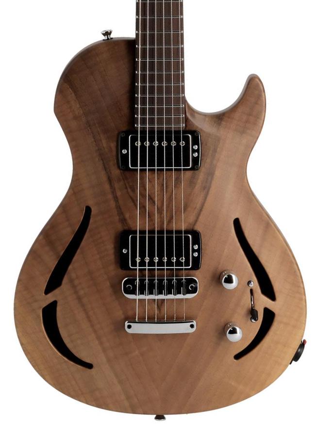 Guitare électrique 1/2 caisse Vigier                         G.V. Wood Hollow Royal Walnut #0629 - Natural